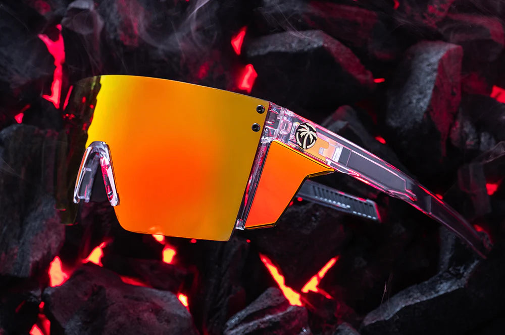 Heat Wave: Performance Lazer Face Sunglasses: Vapor Clear Frame Sunblast Lens Z87+