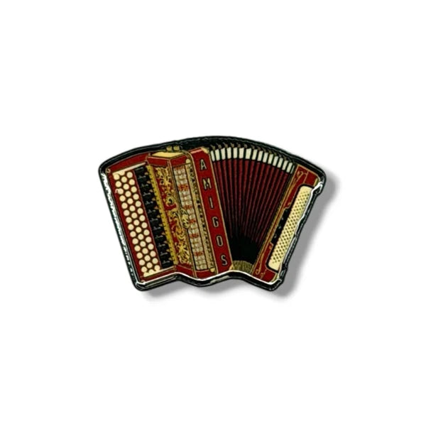 Accordion Hat Pin - Maroon