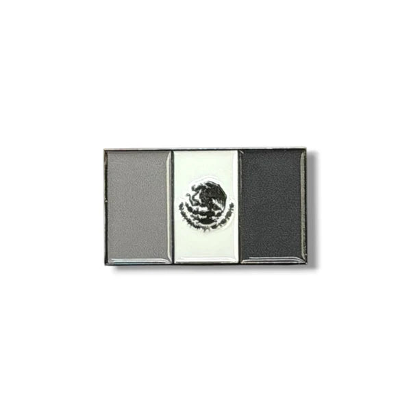Mexico Flag Hat Pin -Grey