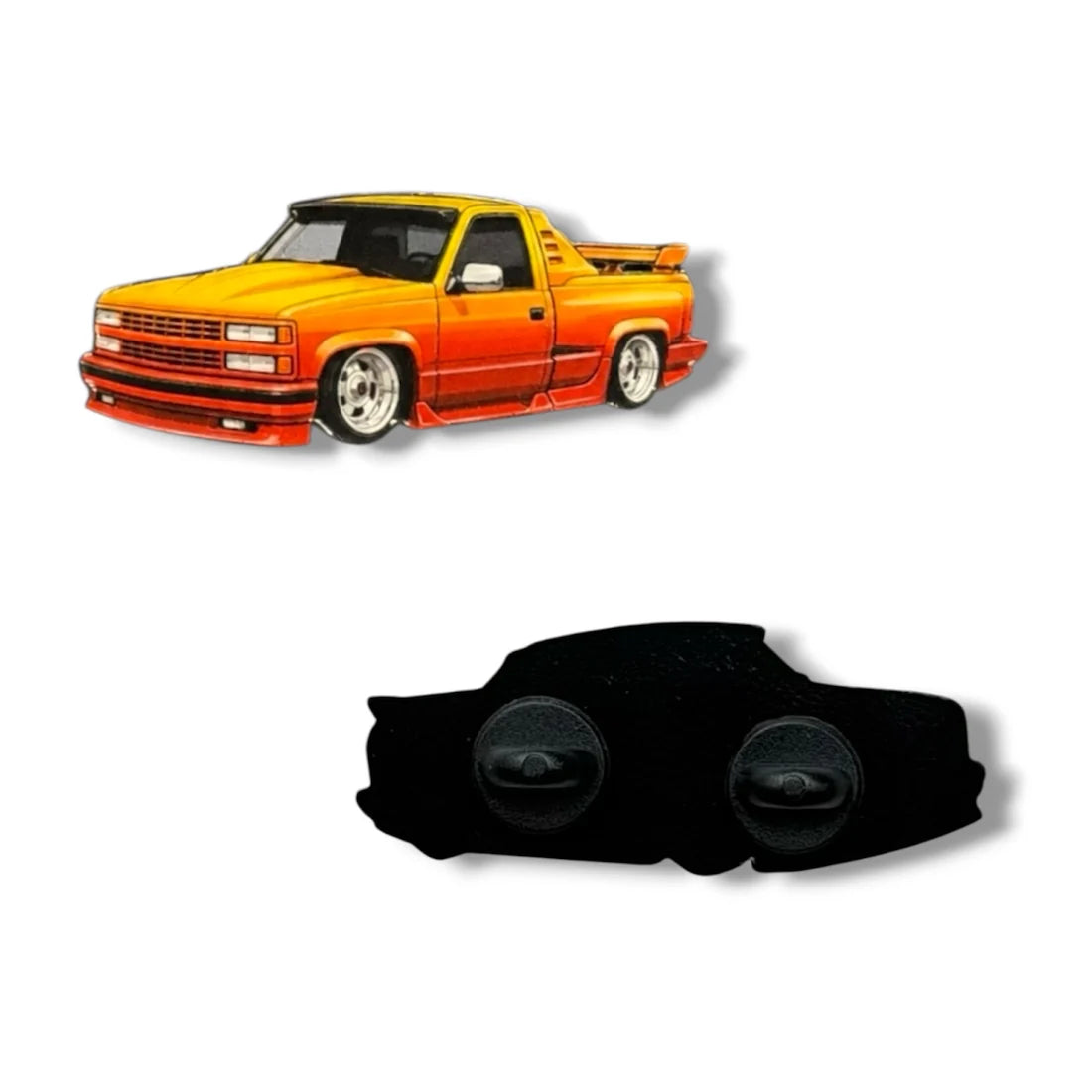 90s Custom OBS Hat Pin - Orange Gradient
