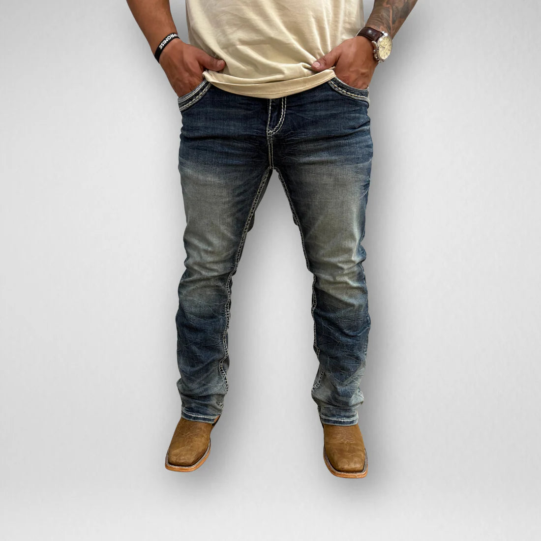 Men's Rock in L.A. Slim Straight Boot Denim
