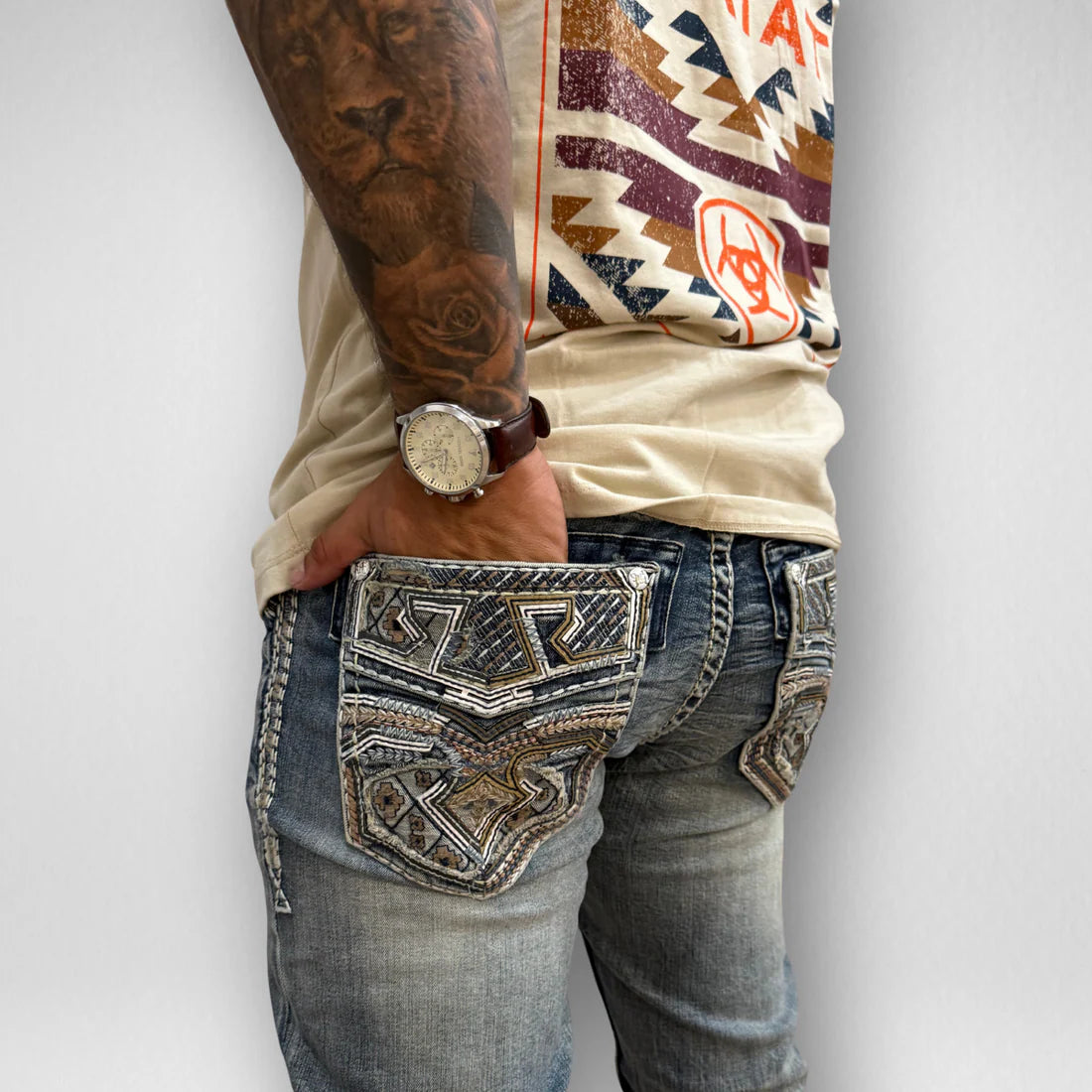 Men's Rock in L.A. Slim Straight Boot Denim