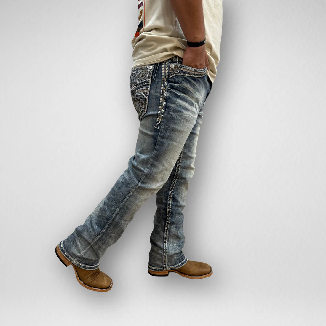 Men's Rock in L.A. Slim Straight Boot Denim