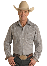 Pandhandle Long Sleeve Brown Snap Western Shirt