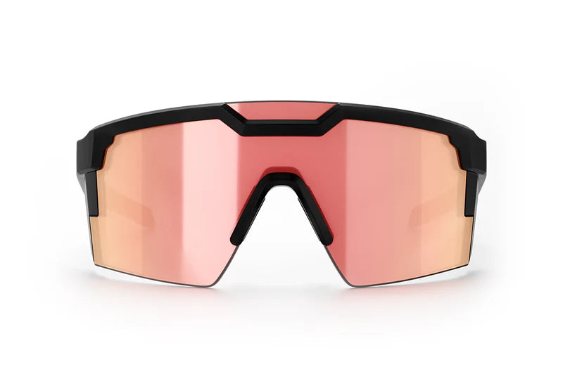 HeatWave Future Tech Sunglasses: Black Frame Rose Gold Z87+