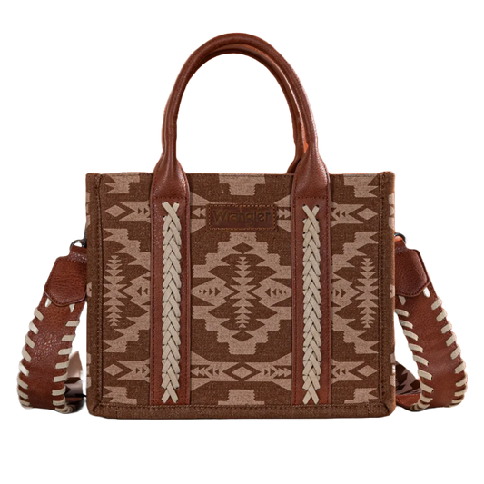 Wrangler Southwestern  Print Small Canvas Tote/Crossbody
