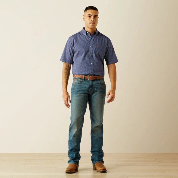ARIAT WF Davis Dark Blue SS SHRT