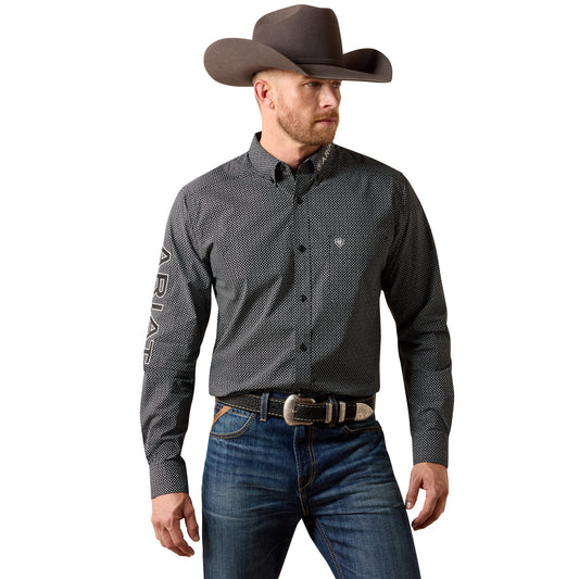 Ariat Men's Team Dariel Black Medallion Print Fitted Shirt