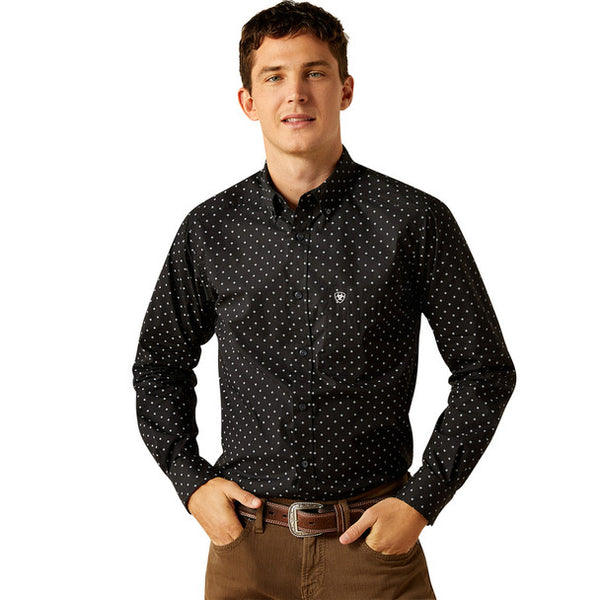 Ariat Seymour Fitted Button Down Shirt - Dark Grey