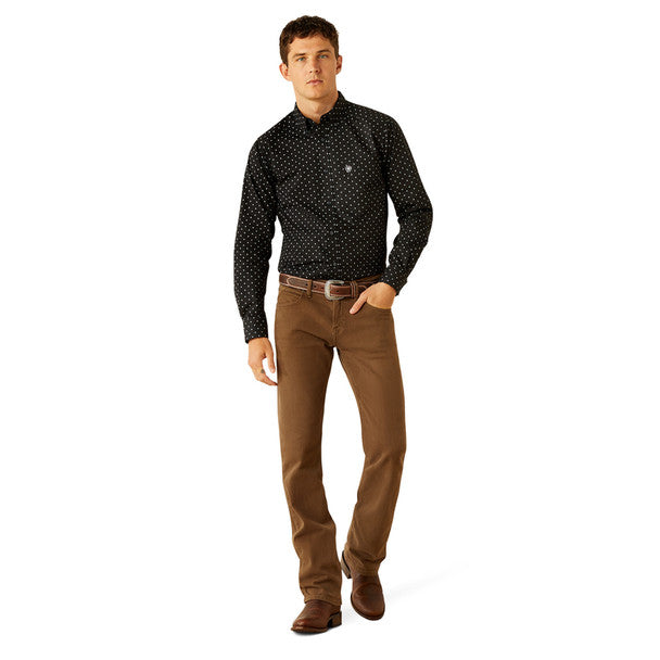Ariat Seymour Fitted Button Down Shirt - Dark Grey