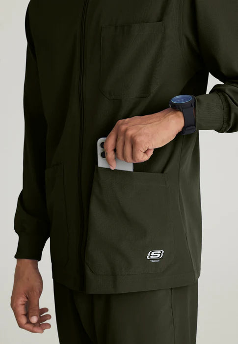 Structure 3-Pocket Crewneck Warmup Scrub Jacket