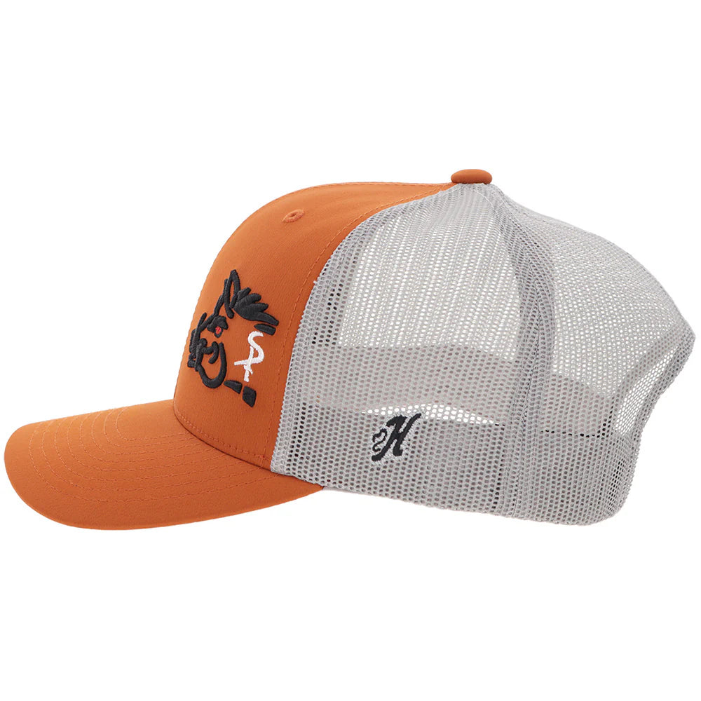 "Sniper Pig" Hat Orange/Grey w/Black/ Red Logo