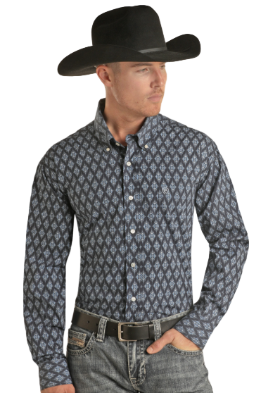 Rock&Roll Medallion Vintage Button Down Shirt