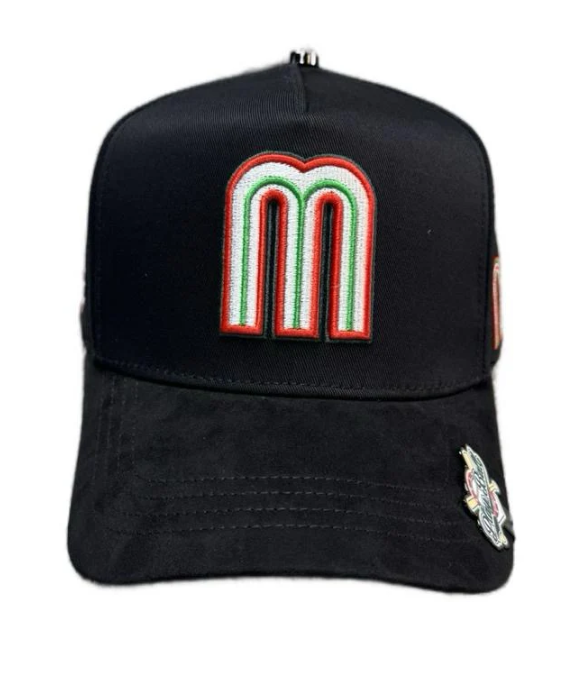 Hat M Mexico Patches Black