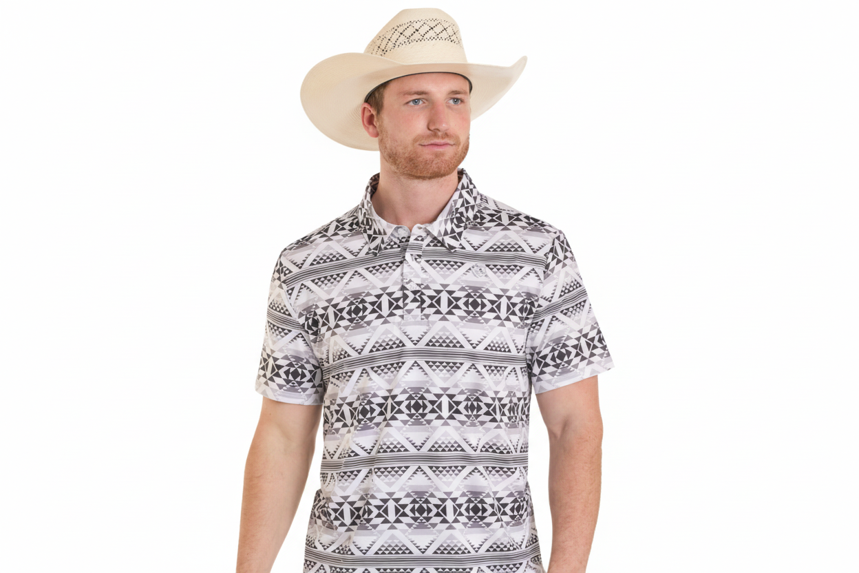 Rock&Roll Southwestern Printed Polo