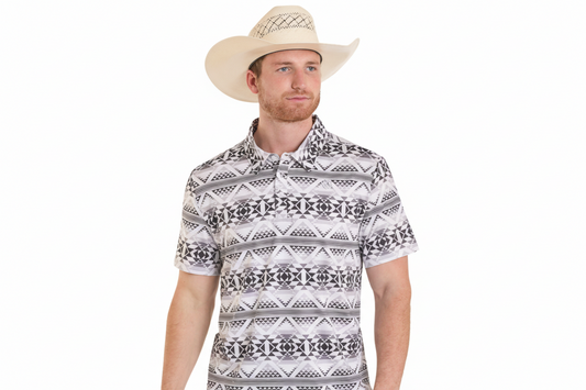 Rock&Roll Southwestern Printed Polo