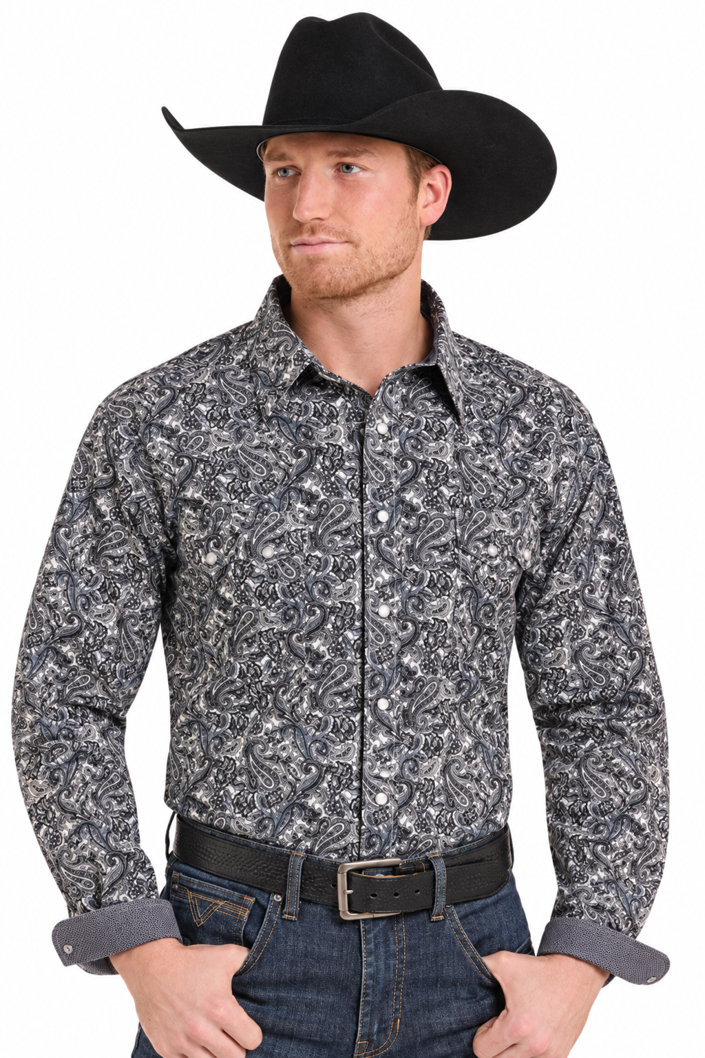 Panhandle Slim Paisley Print LS Snap Shirt