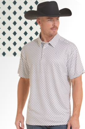 Rock&Roll Micro Geo Print Polo