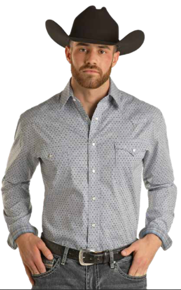 Pandhandle Geometric Print Long Sleeve Shirt