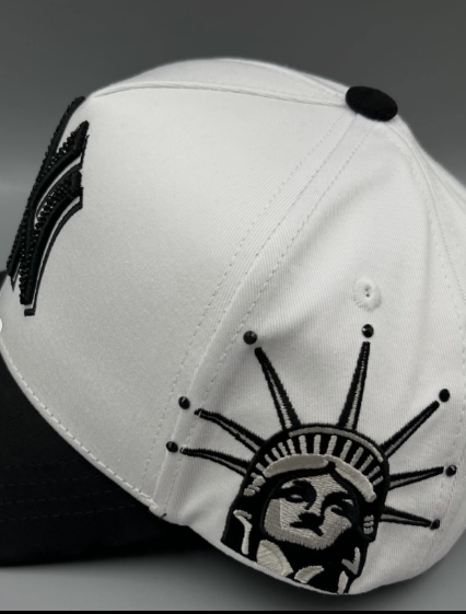 Kevin Hats New York White on Black