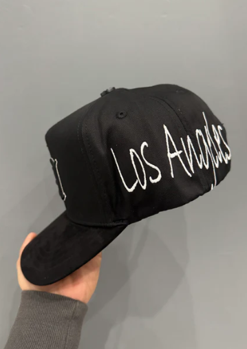 Hat LA Black/White