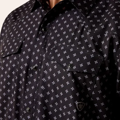Men's Ariat Printed VentTEK Western Fitted Snap Shirt