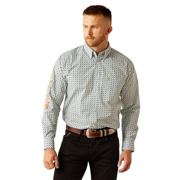 ARIAT Team Franklin Blue/Brown LS SHRT