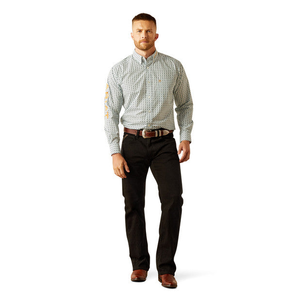 ARIAT Team Franklin Blue/Brown LS SHRT