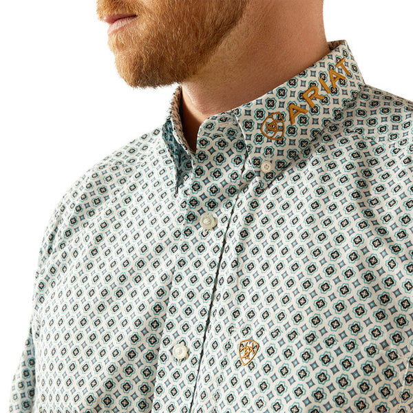 ARIAT Team Franklin Blue/Brown LS SHRT