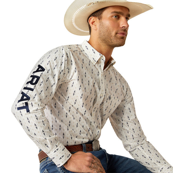 Ariat Team Perkins Fitted White/Navy