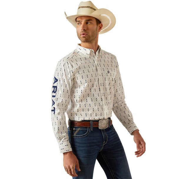 Ariat Team Perkins Fitted White/Navy