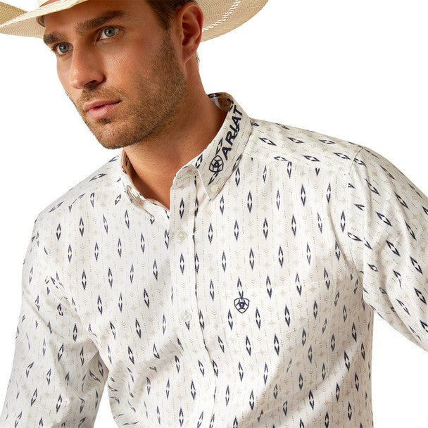 Ariat Team Perkins Fitted White/Navy