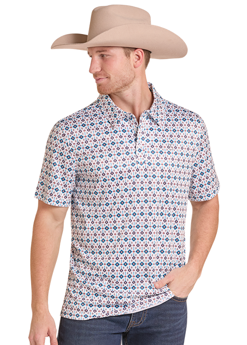 Men's Panhandle Slim Southwestern Print Polo