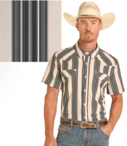 Panhandle Men's SS Button Down Black