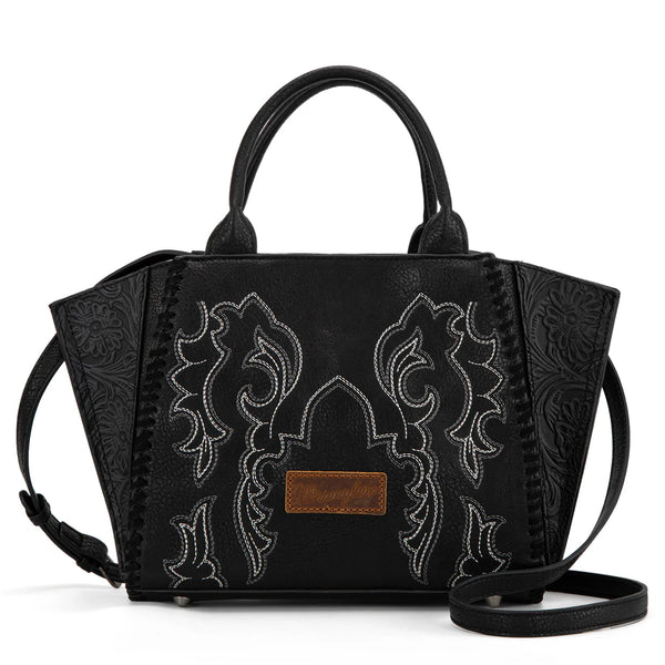 Wrangler Embroidered Boot Scroll Tote Bag