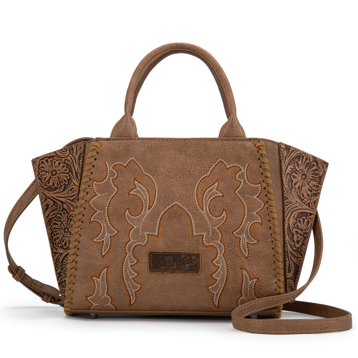 Wrangler Embroidered Boot Scroll Tote Bag