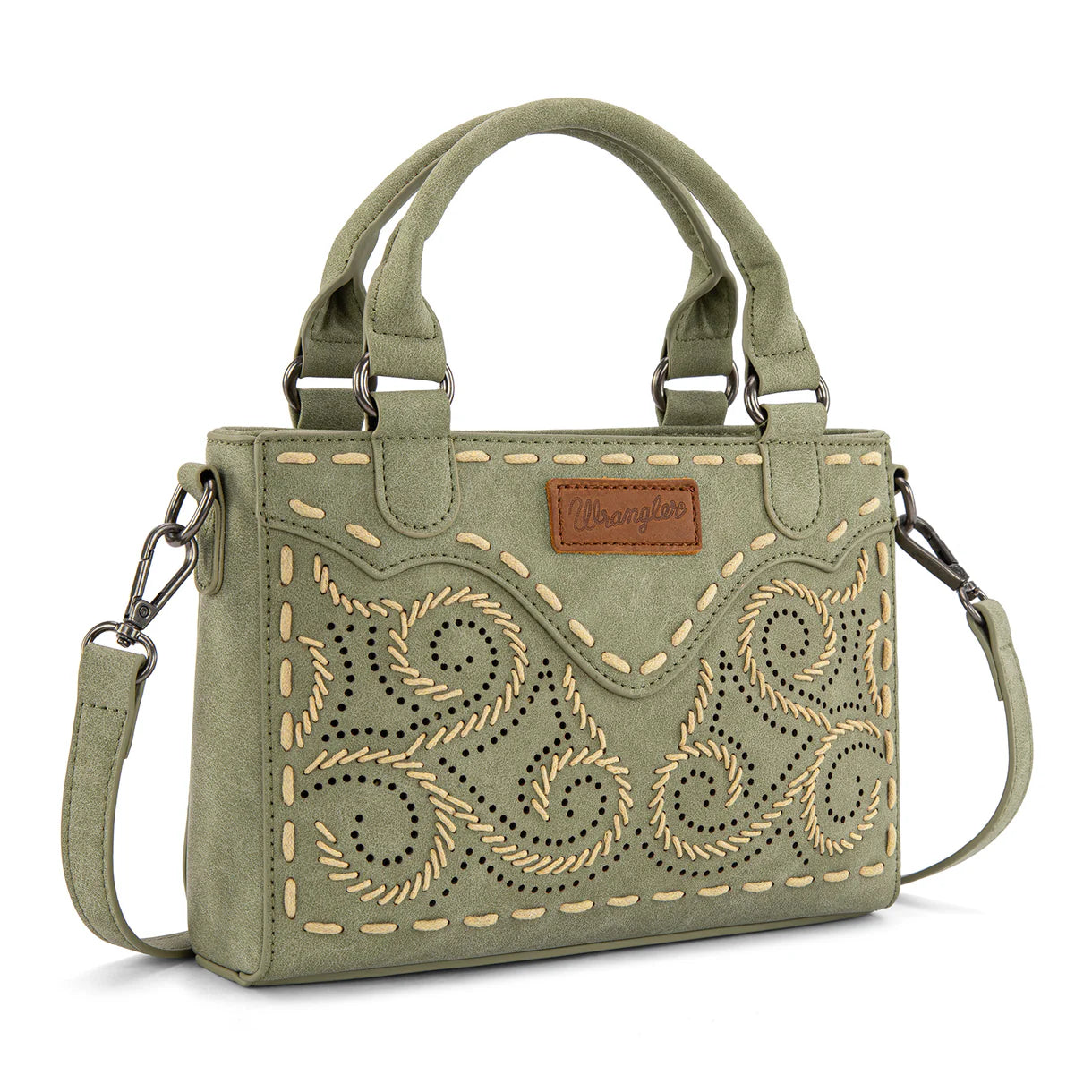 Wrangler Embroidered Swirl Mini Satchel/ Crossbody