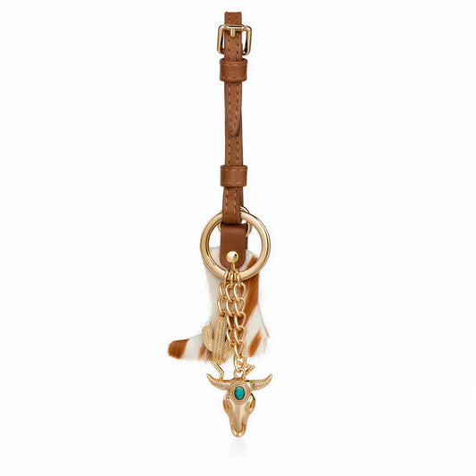 Wrangler Western Cowhide Cowboy Boot Bag Charm