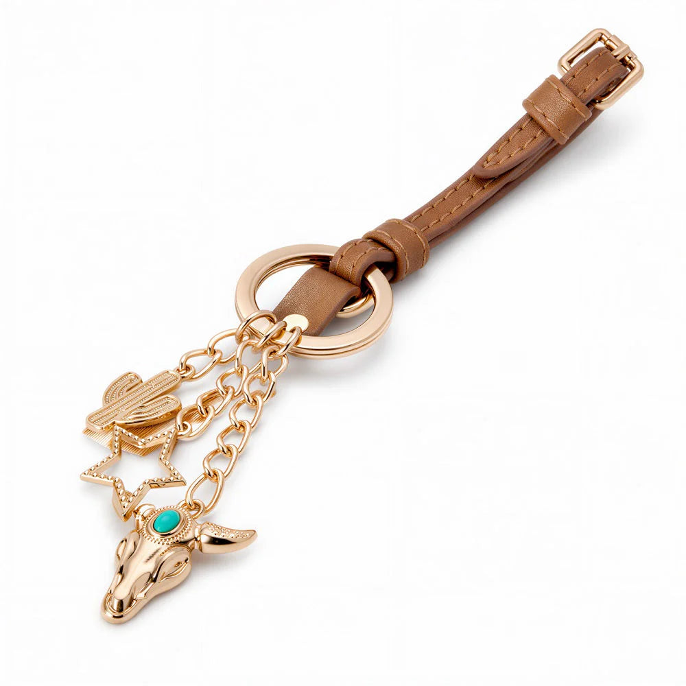Wrangler Western Cowhide Cowboy Boot Bag Charm