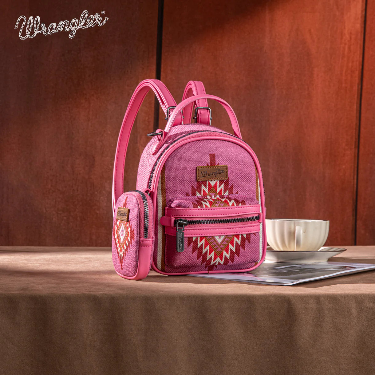 Wrangler Southwestern Knitted Mini Backpack With Coin Pouch