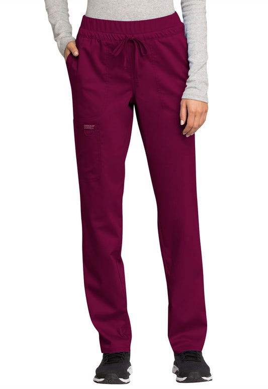 Women's Tapered Leg Drawstring Scrub Pant - Petite