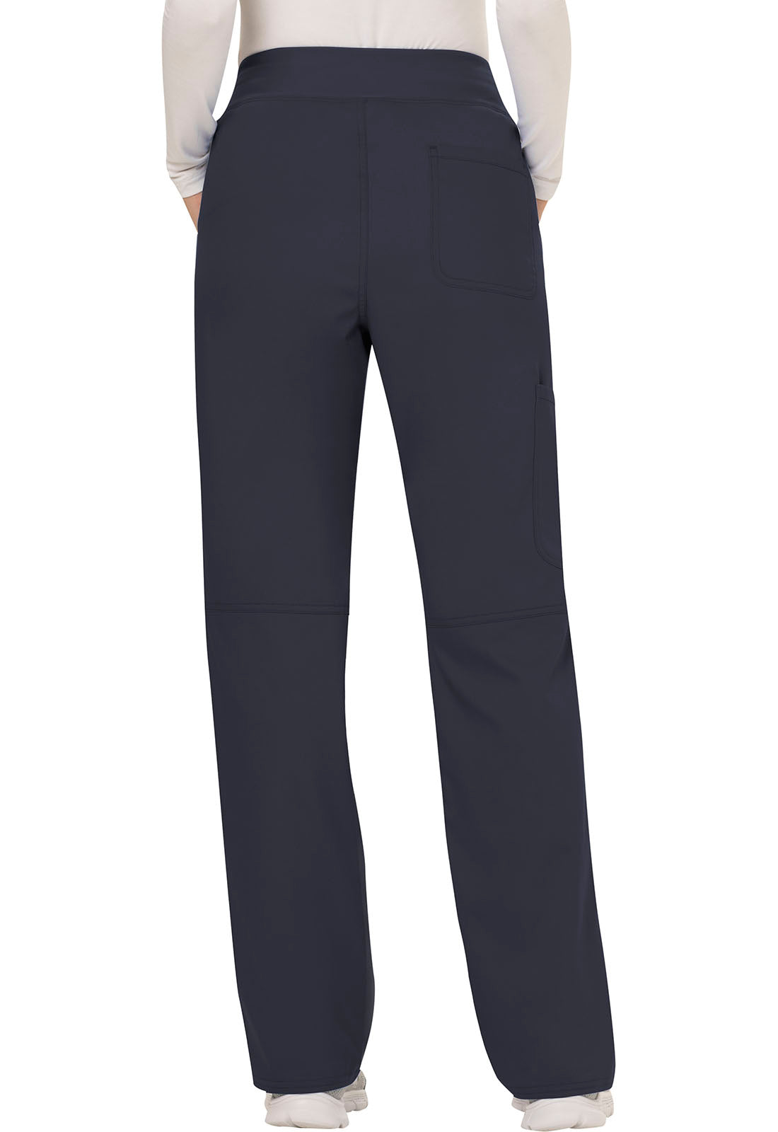 Women's Elastic Waist Cargo Pocket Scrub Pant - Plus