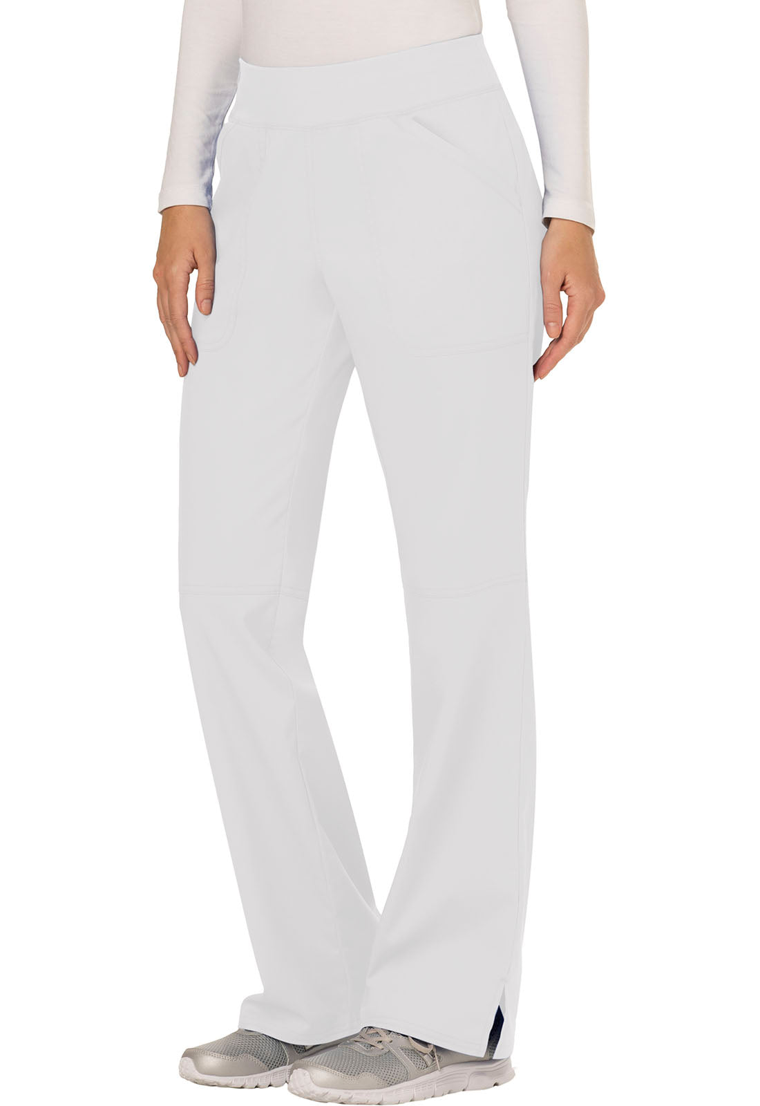 Women's Elastic Waist Cargo Pocket Scrub Pant - Plus