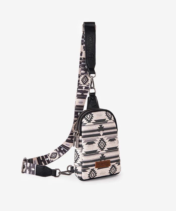 Wrangler Southwestern All-Over Aztec Print Sling Bag