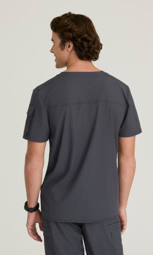 Station 3-Pocket Round Neck High-Low Hem Top