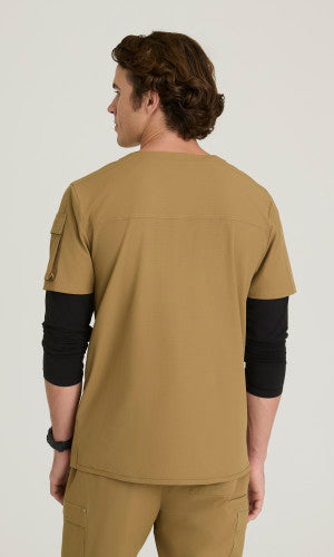 Station 3-Pocket Round Neck High-Low Hem Top