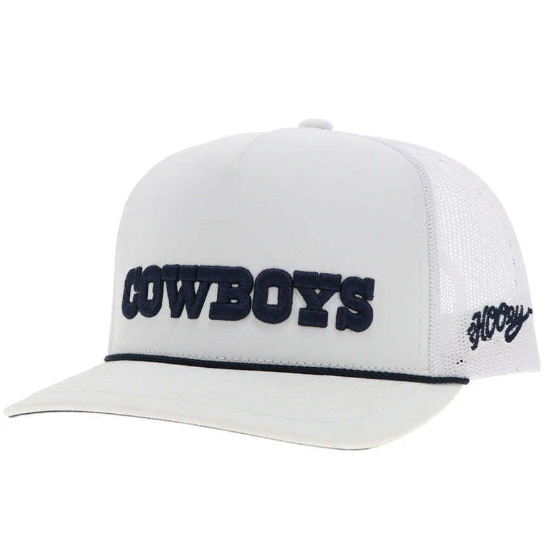 Dallas Cowboys Hat White w/Blue Cowboys Logo