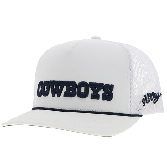 Dallas Cowboys Hat White w/Blue Cowboys Logo
