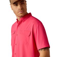 Ariat Venttek Outbound Pink Hibiscus SS SHRT