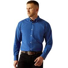 Ariat WF BODIE Navy LS SHRT